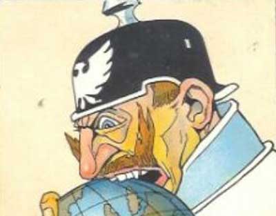 French Postcard - German Kaiser caricature