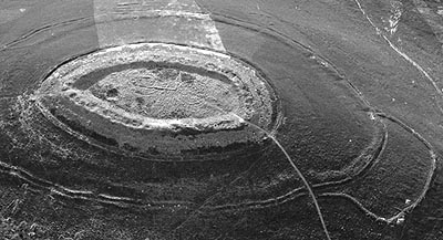 The well-preserved hillfort on the White Caterthun near Brechin, Angus