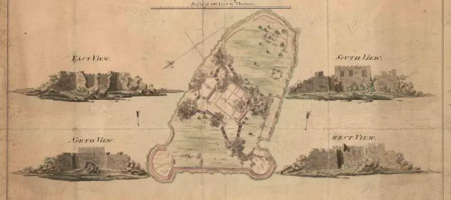A map of James Fort in 1783