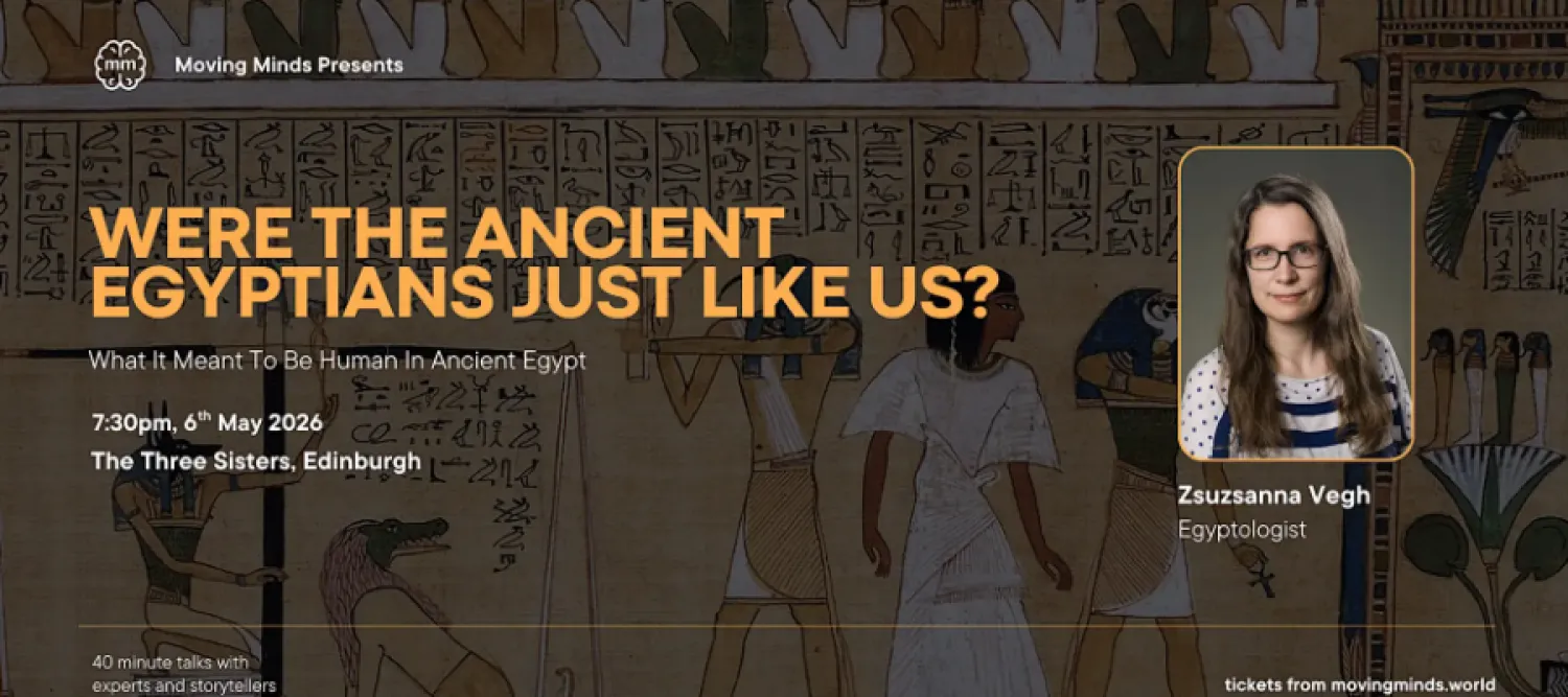 An Ancient Egyptian wall painting showing a line of figures in white against a gold background