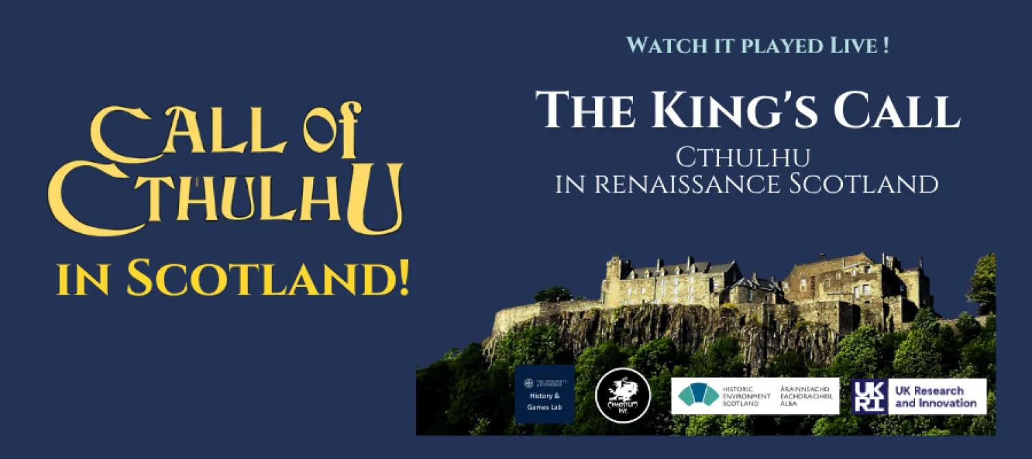 Image of Stirling castle with logos of partners involved in production