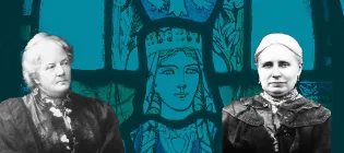 Portraits of Queen Margaret and Christian Guthrie Wright and Louisa Stevenson, founders of Queen Margaret University
