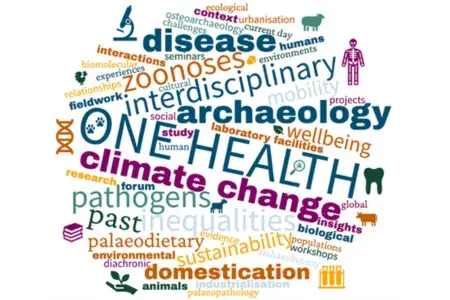 Words and symbols associated with One Health Archaeology 