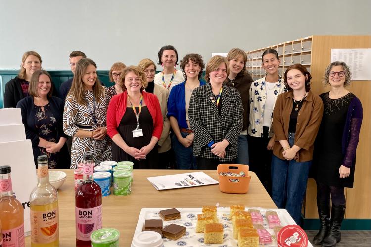 Very proud students and staff from the School of History, Classics and Archaeology connected to the project