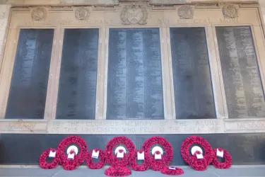 The memorial in Old College Quad