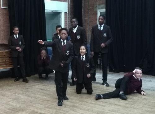 Children at Addey and Stanhope school in London explore 'freedom' in a Theatre in Education workshop as part of the Freedom to Believe project.