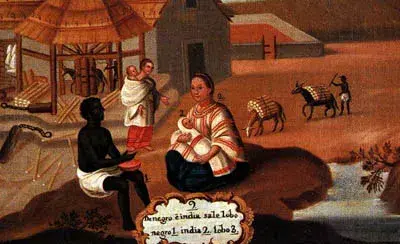 Representation of Zambos during the Latin American colonial period.