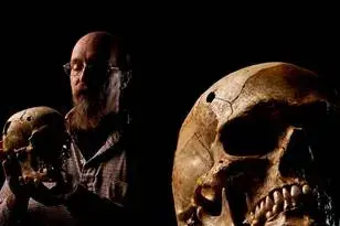 photograph of skulls