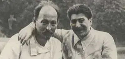 Dzerzhinsky with Stalin in 1926. 