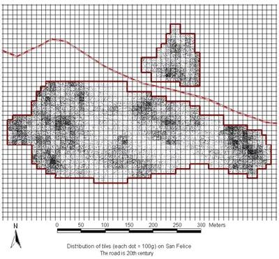 Image showing distribution of tiles on San Felice