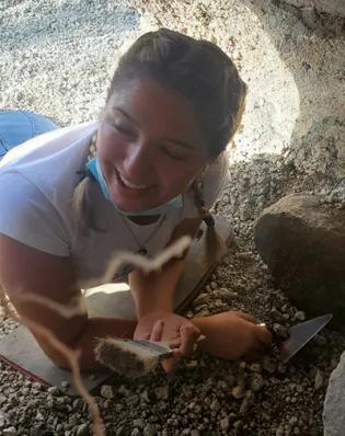 HCA Jasmine Khelil excavates the tomb