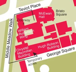 HCA Roof Work Diversion Map