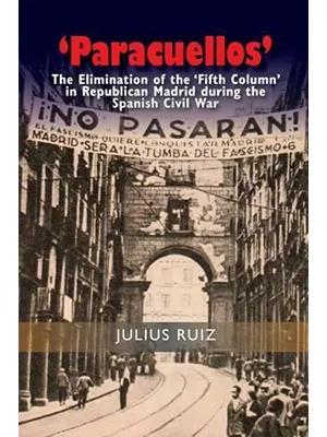 The cover of Paracuellos (Engish edition) showing a street scene with a banner proclaiming No Pasaran