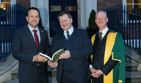 From left: Leo Varadkar TD, Professor Alvin Jackson, Professor Michael Peter Kennedy, President of the Royal Irish Academy