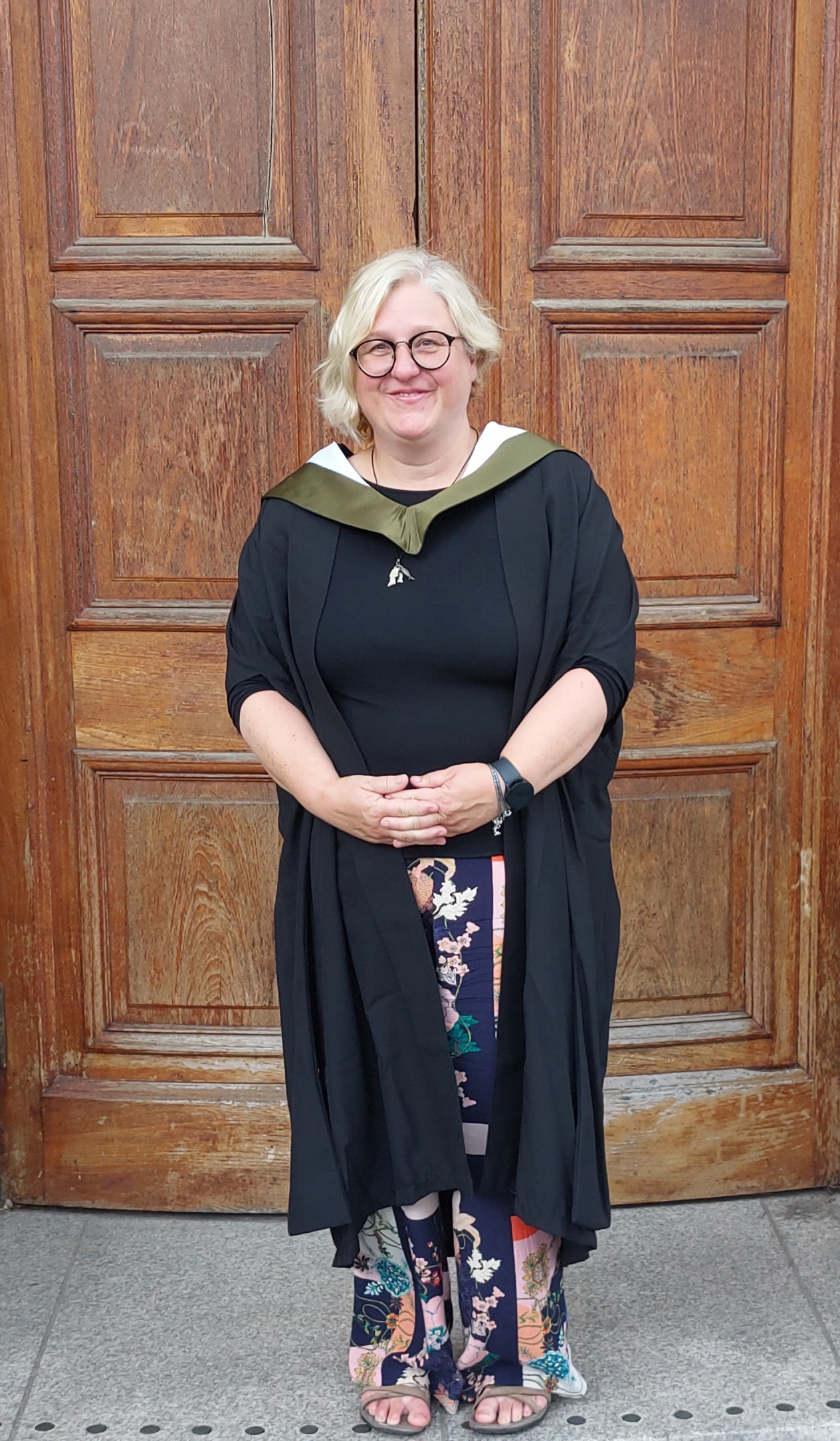 Student in graduation robes