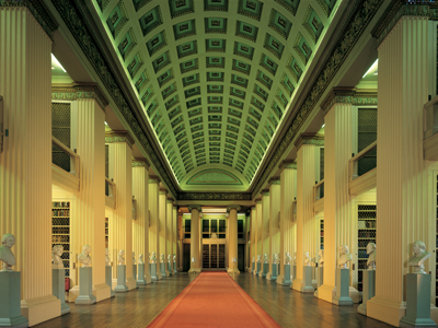 The interior of the Playfair Library