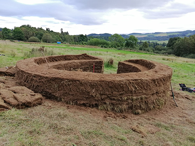A turf wall at Comrie Croft eco-farm after a build time of approximately 25 hours. Solid, safe and ecologically sound. (Image: Tanja Romankiewicz)